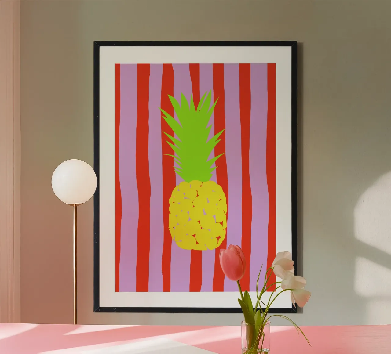 fresh ananas. poster with aluminum frame by FRICKE DESIGN