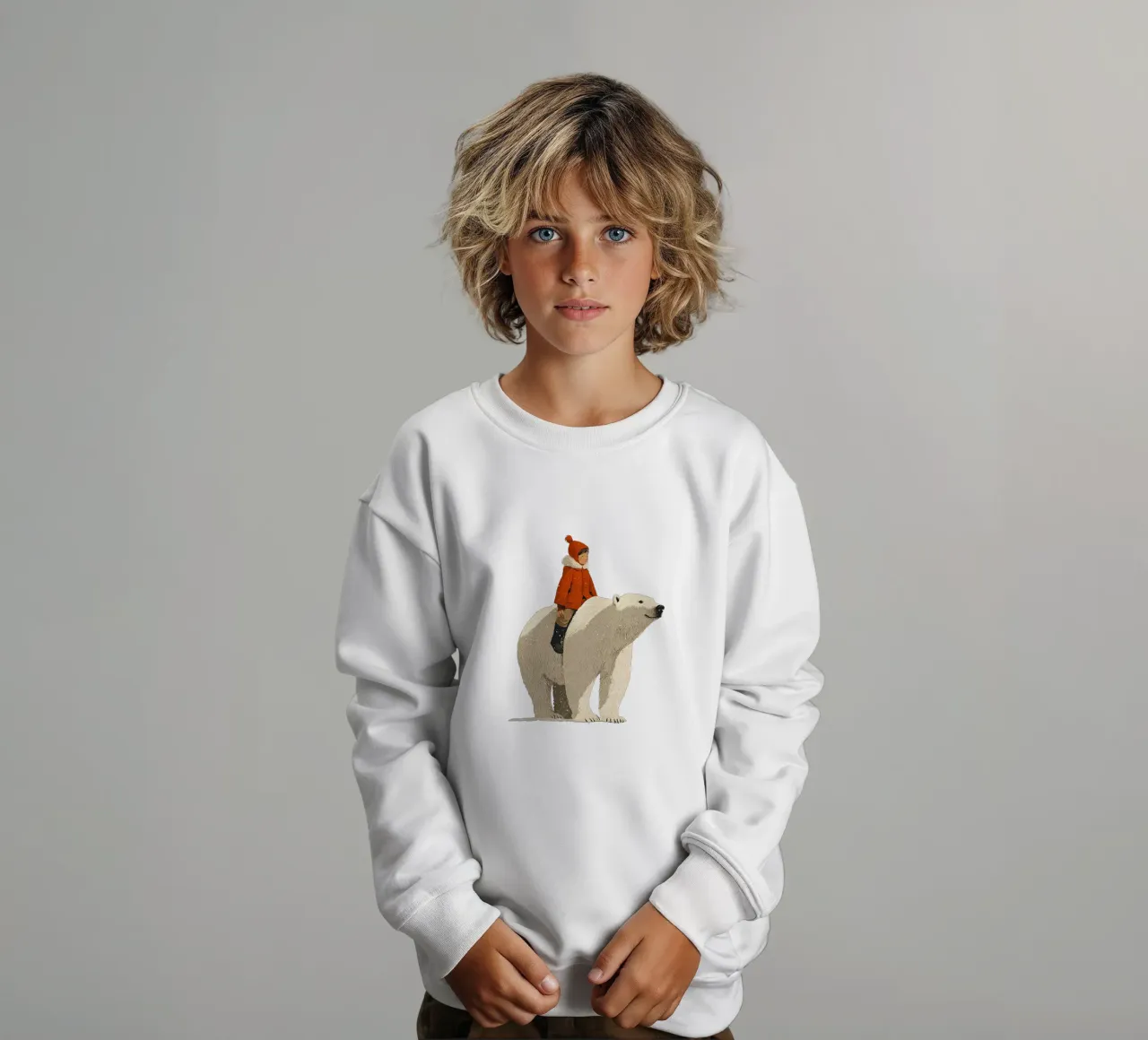 Fuerte como un oso, libre como un niño sudadera para niño de Fearless Friends