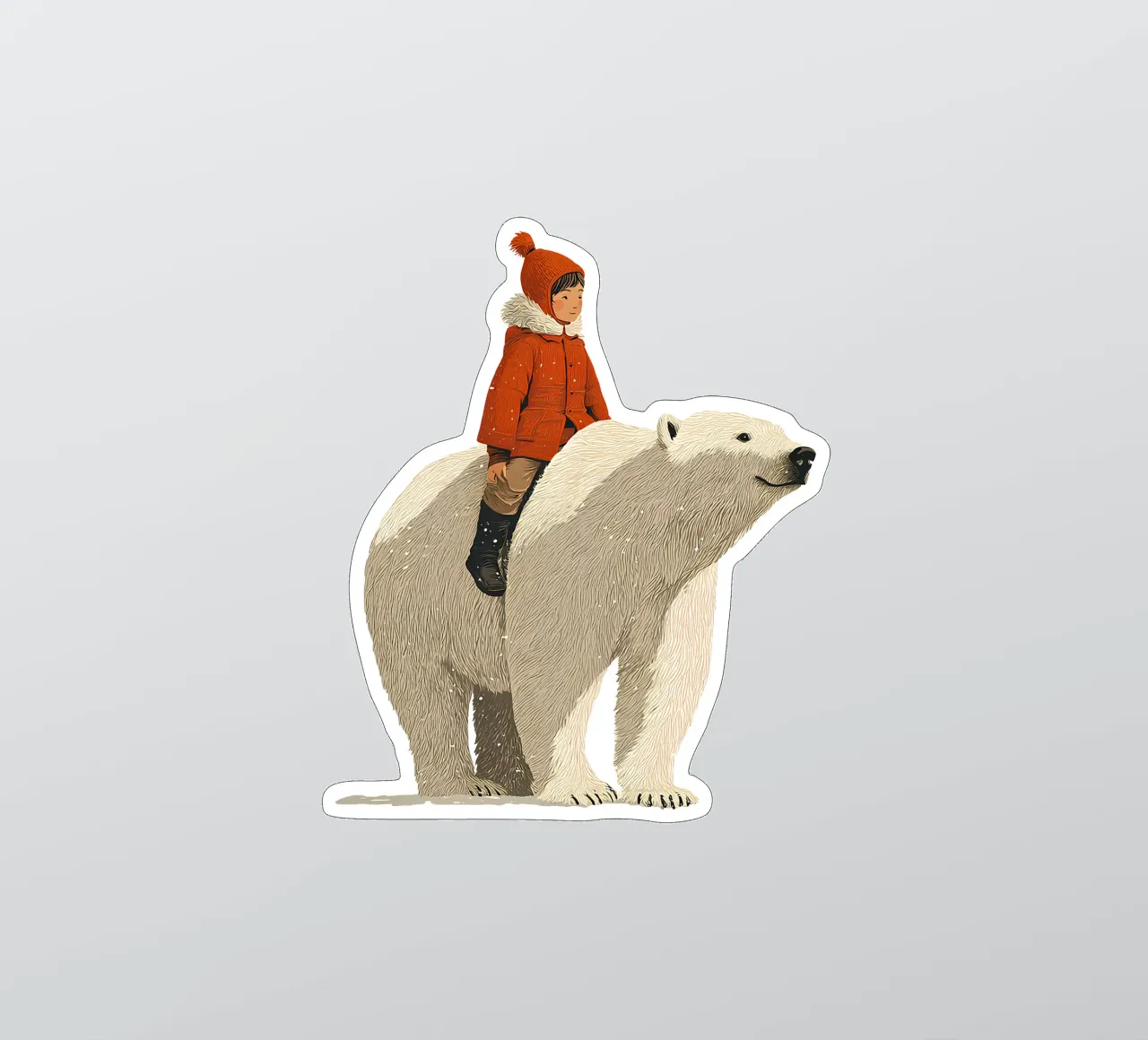 Fuerte como un oso, libre como un niño pegatina de Fearless Friends