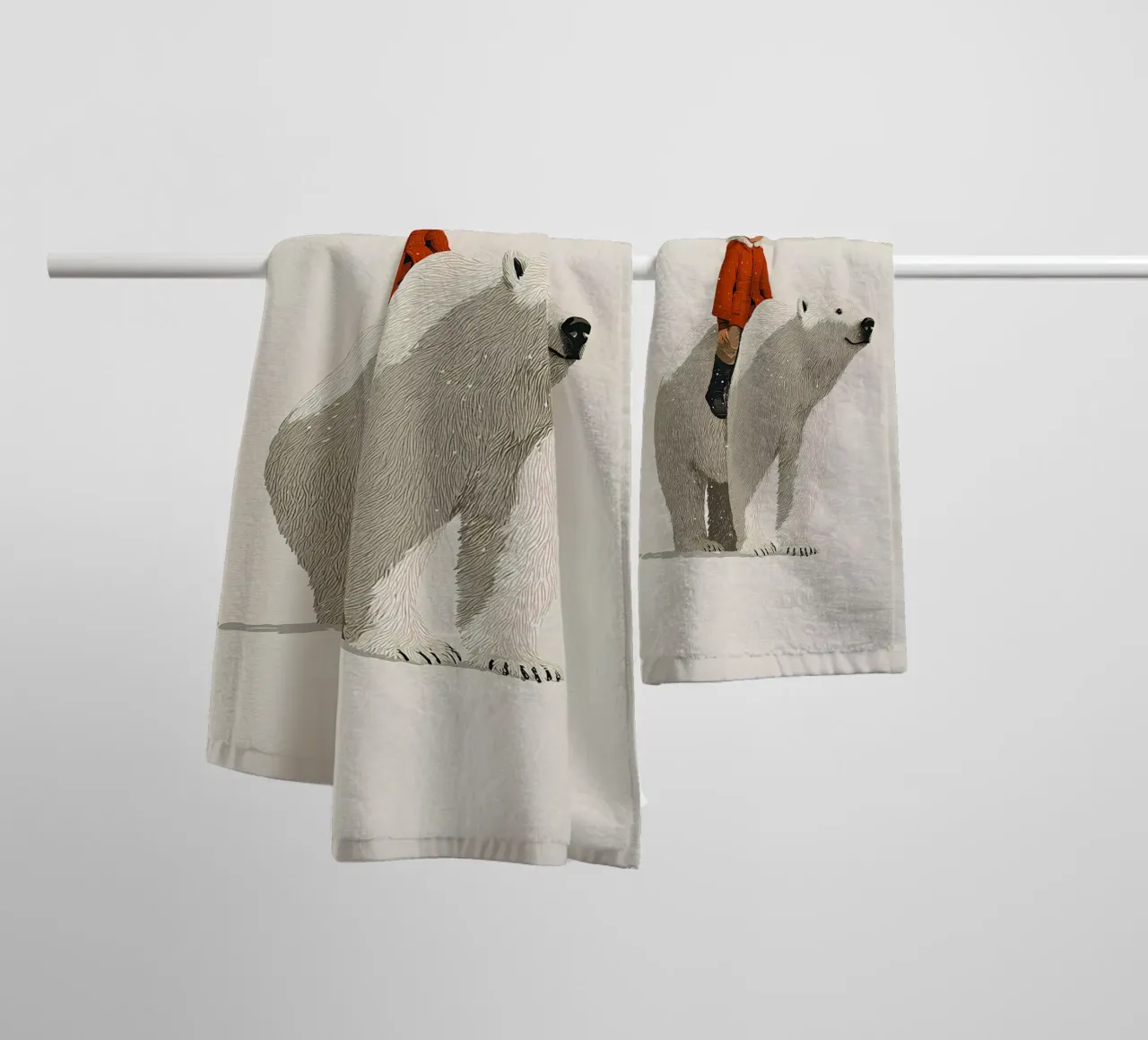 Fuerte como un oso, libre como un niño toalla de baño de Fearless Friends