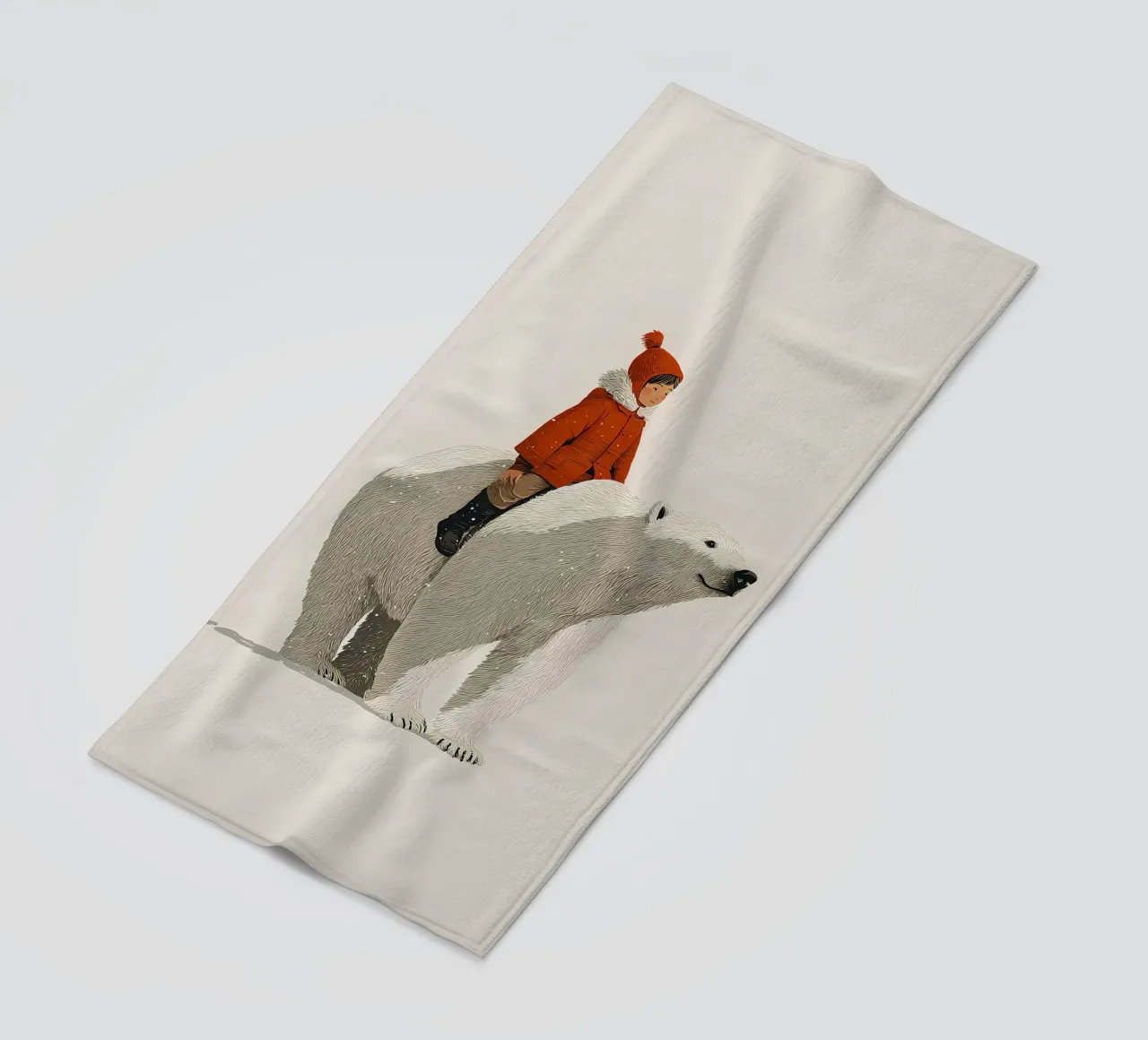 Fuerte como un oso, libre como un niño toalla de playa de Fearless Friends