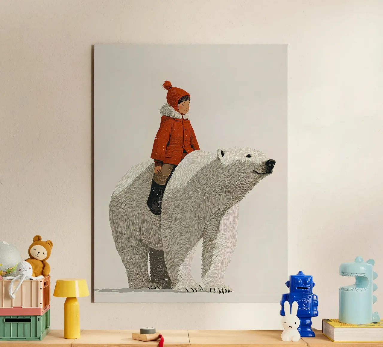 Fuerte como un oso, libre como un niño aluminio dibond de Fearless Friends