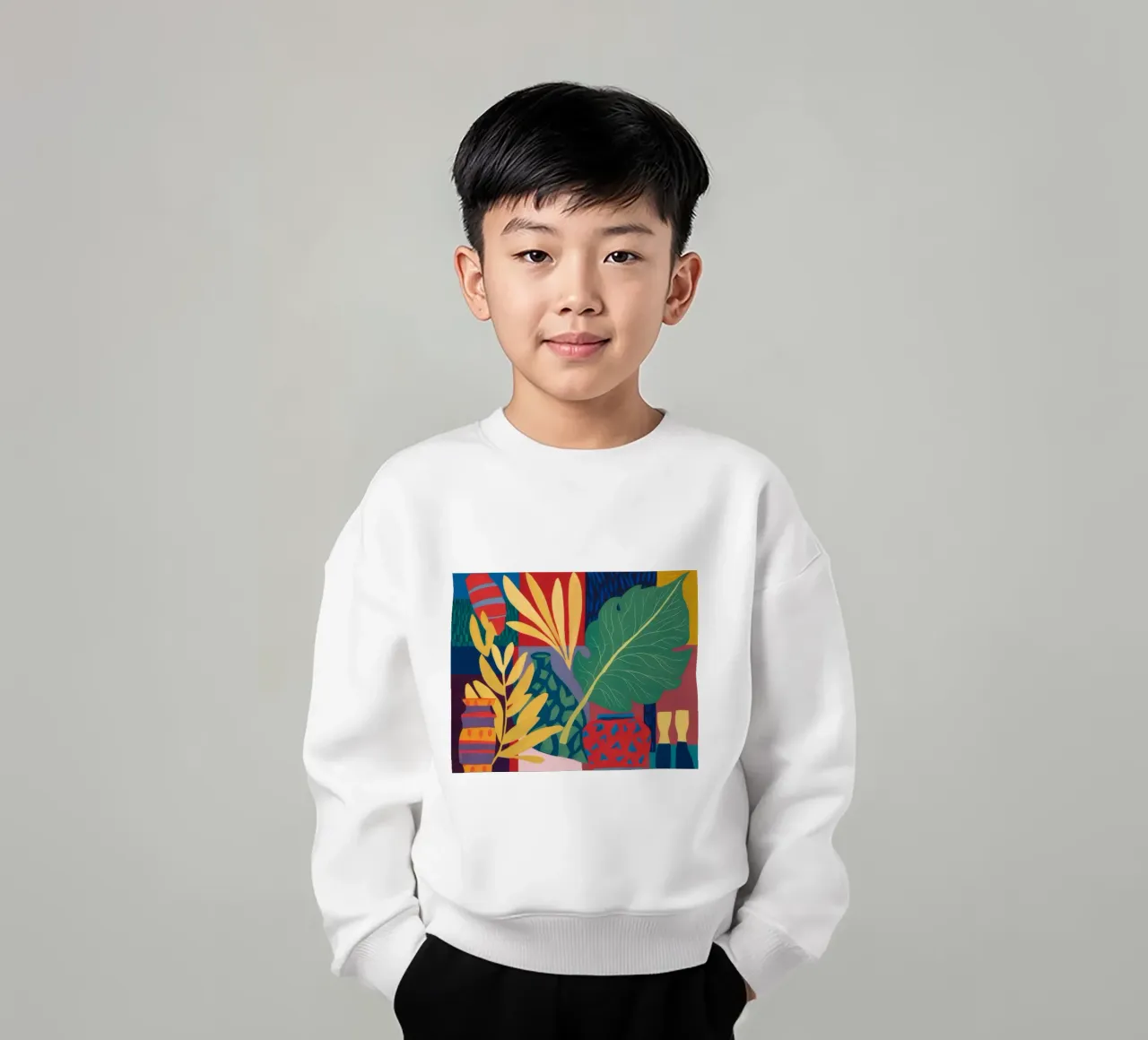 Karminroter Dschungel Echo Kinder Sweatshirt von Dawn Light
