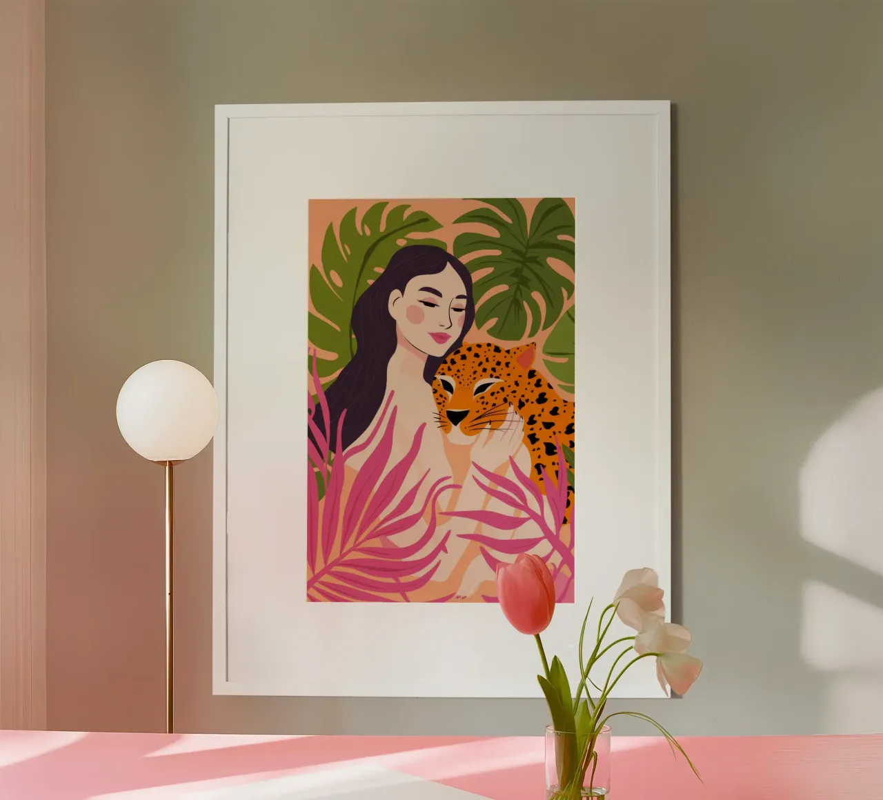 Leopard Dschungel Traum Poster von Haven Fantasy