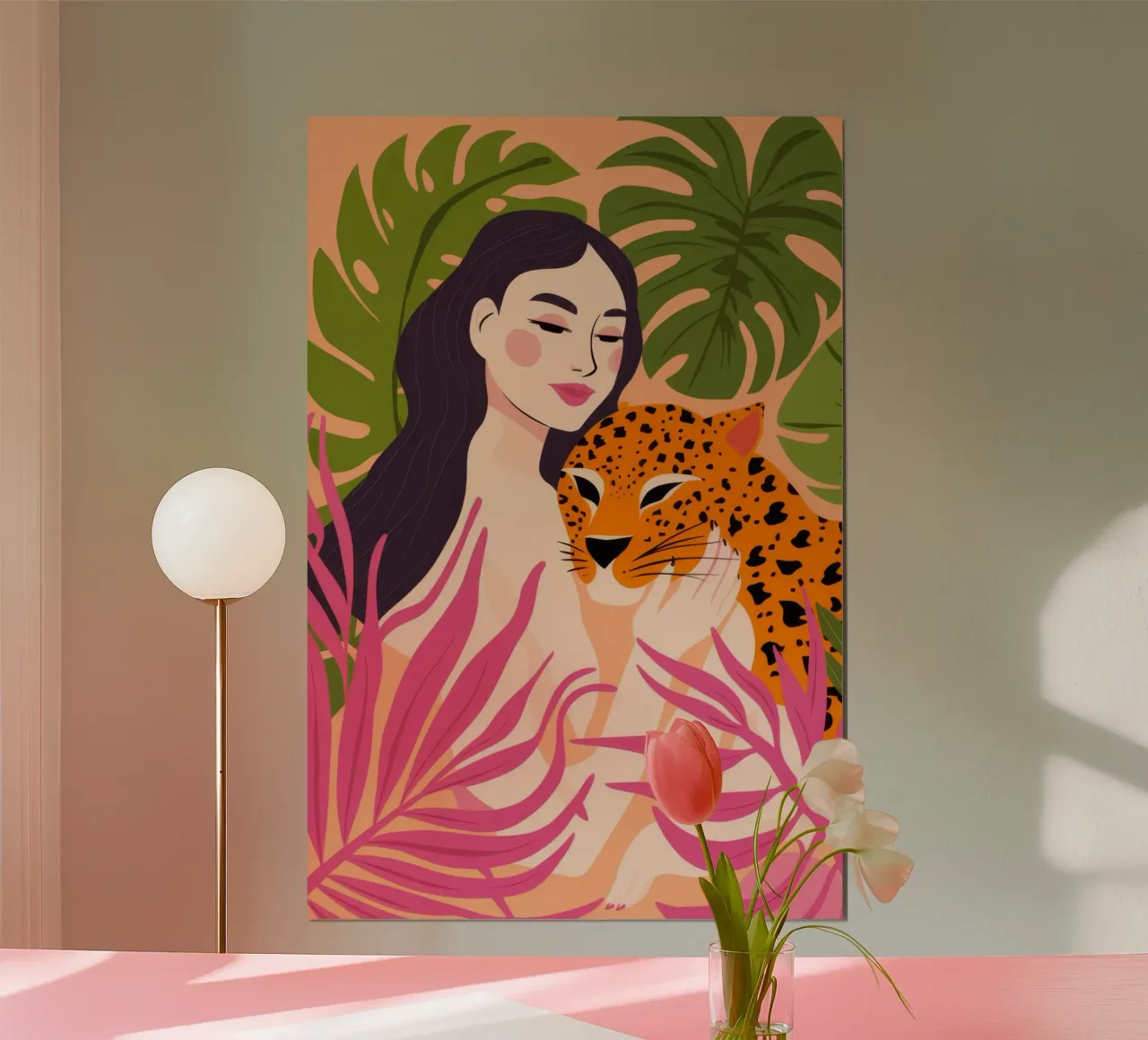 Leopard Dschungel Traum Poster von Haven Fantasy