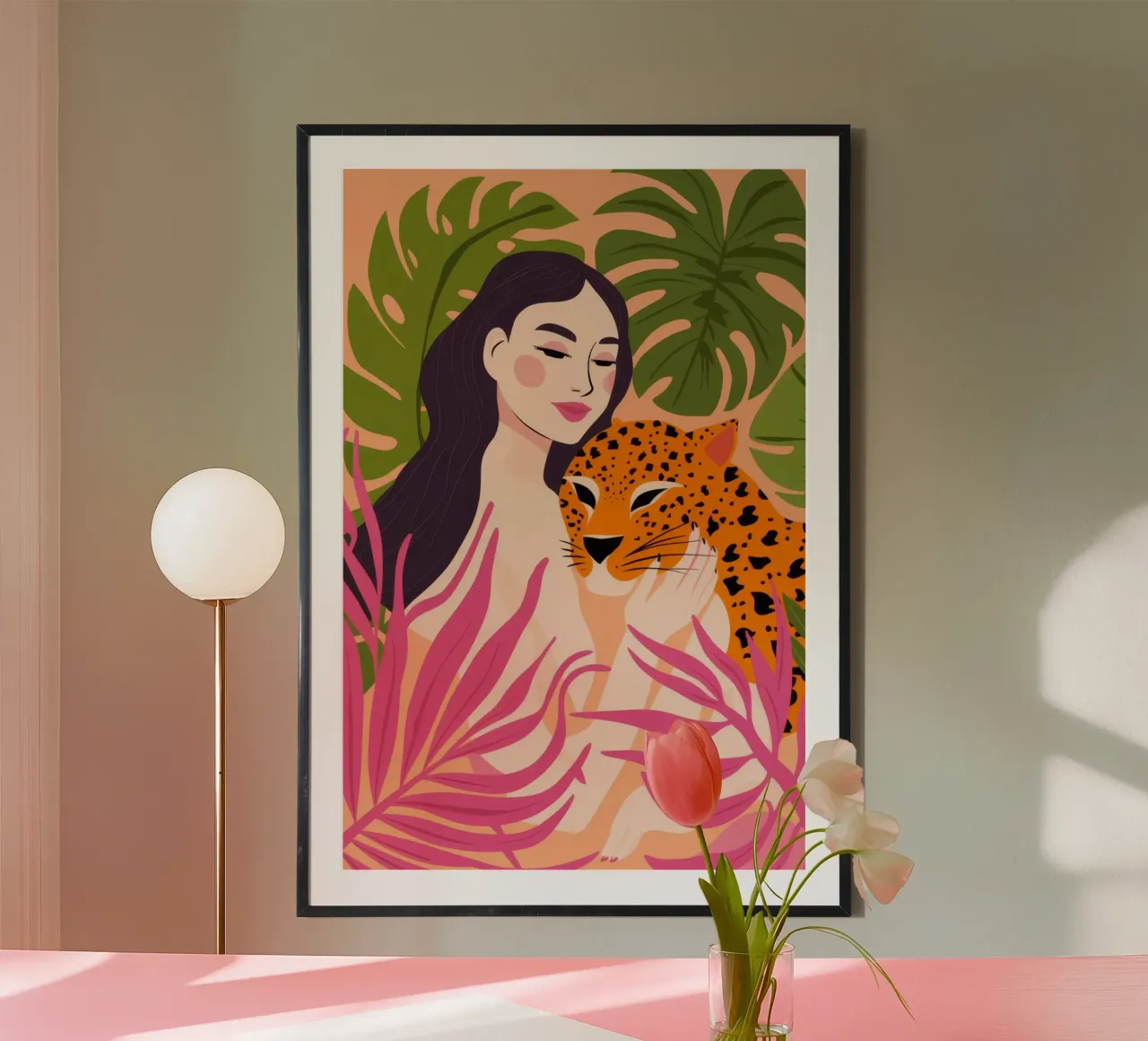 Leopard Dschungel Traum Poster von Haven Fantasy