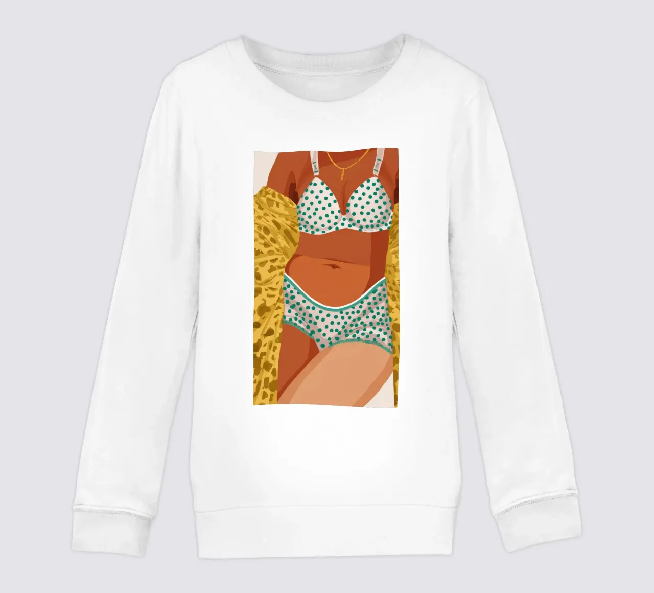 Bikini con stampa leopardo felpa bambino da Haven Fantasy