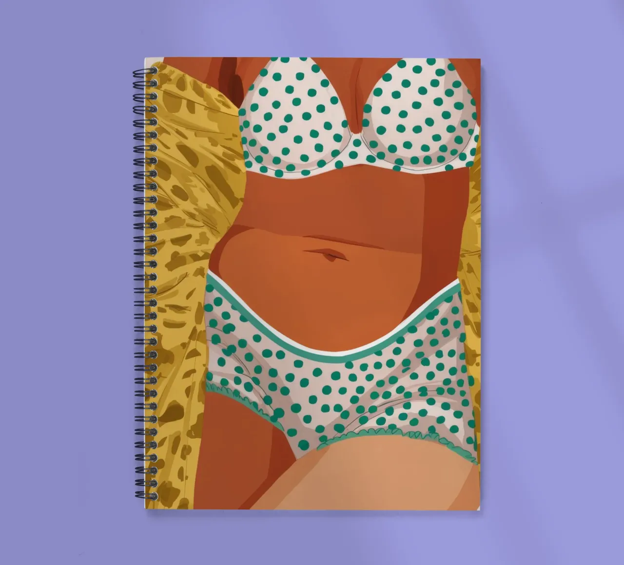 Leopard Print Bikini spiral notebook by Haven Fantasy