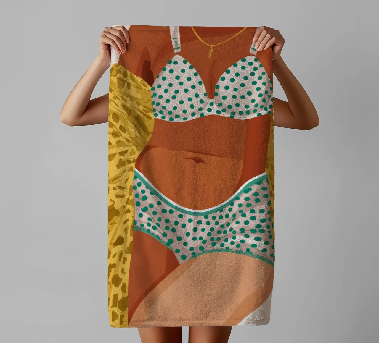Leopard Print Bikini towel by Haven Fantasy