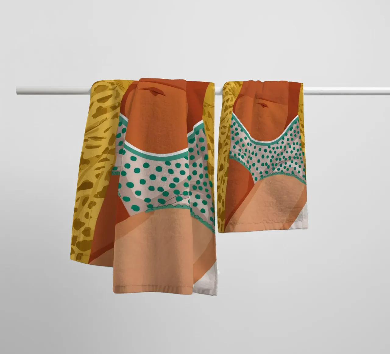 Leopard Print Bikini towel by Haven Fantasy
