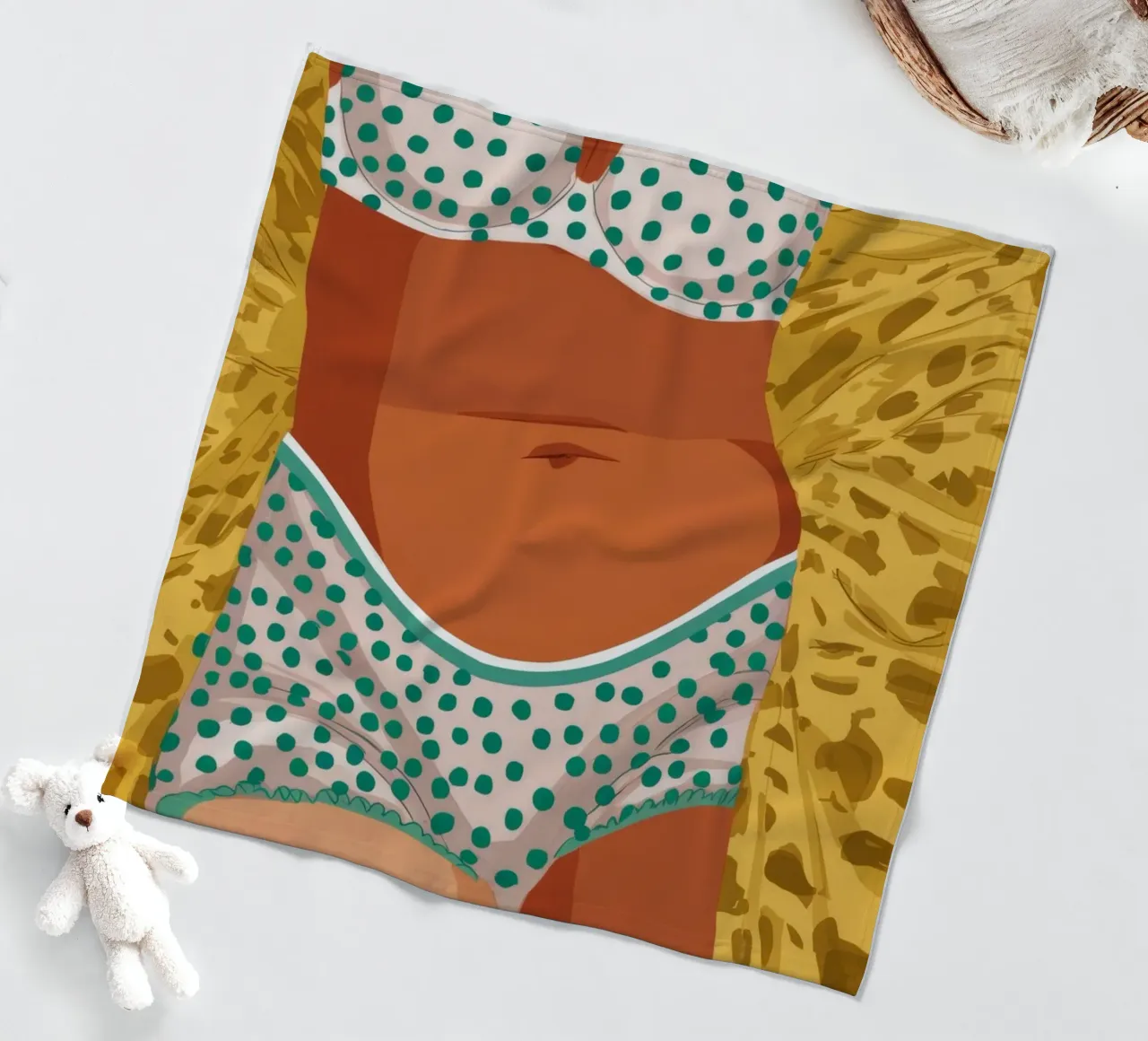 Bikini con stampa leopardo coperta in pile da Haven Fantasy