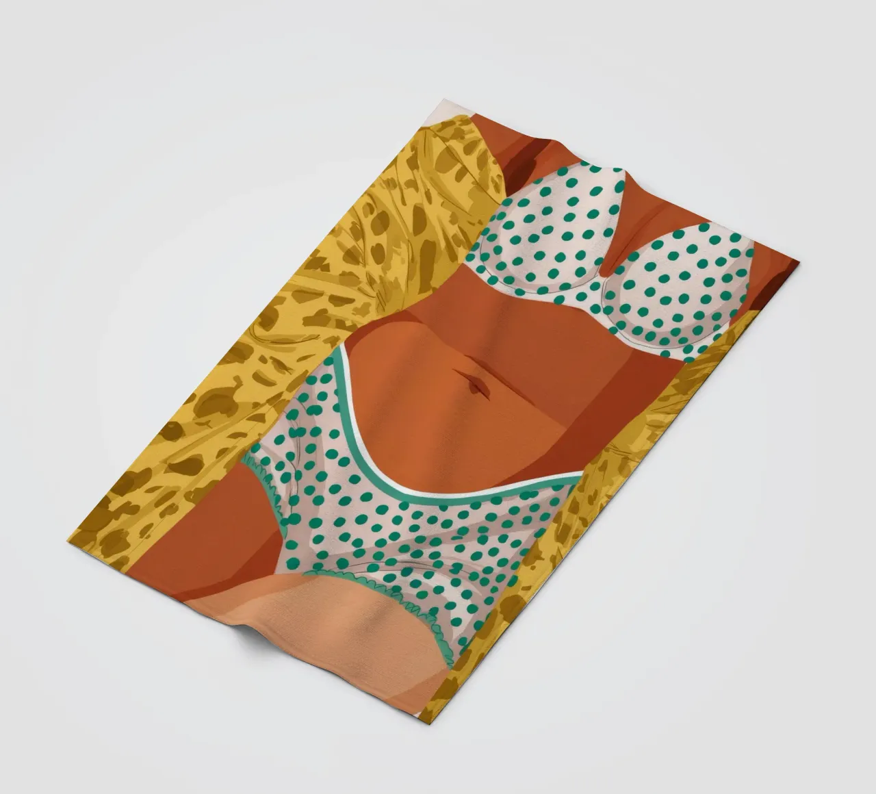 Bikini con stampa leopardo coperta in pile da Haven Fantasy