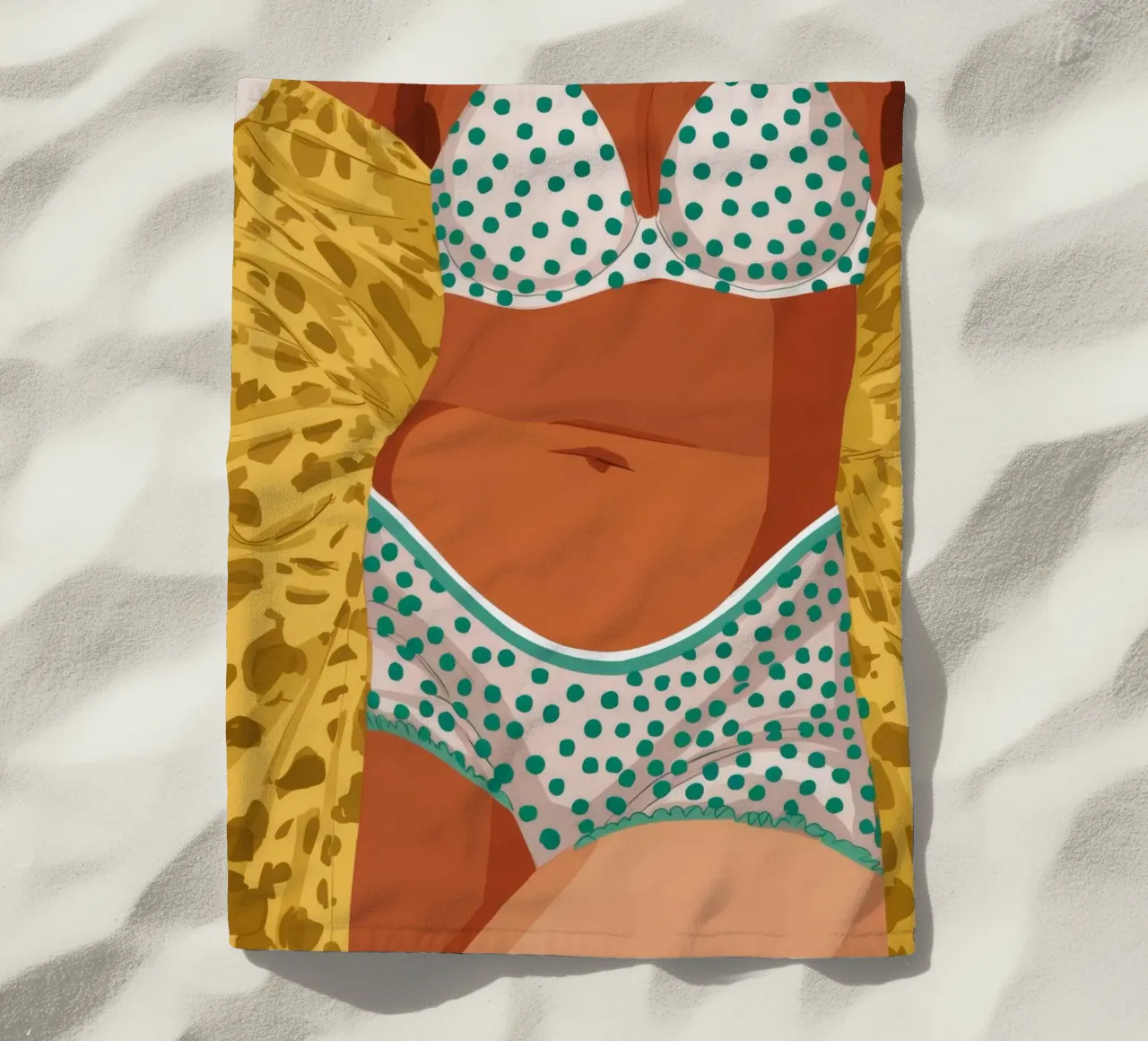 Bikini con stampa leopardo telo mare da Haven Fantasy