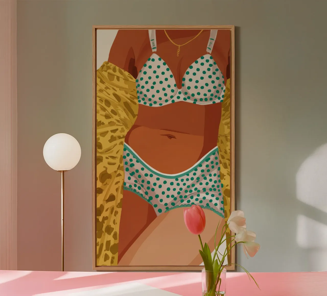 Leopard Print Bikini alu-dibond by Haven Fantasy