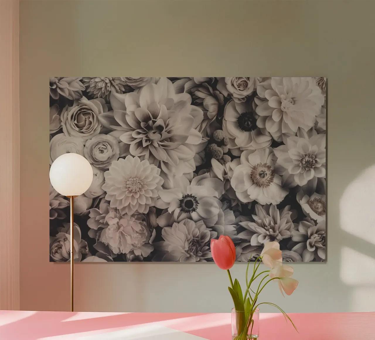 Bellezza senza tempo dei fiori d'avorio poster con telaio in plastica da Andrea Haase Floral Passion
