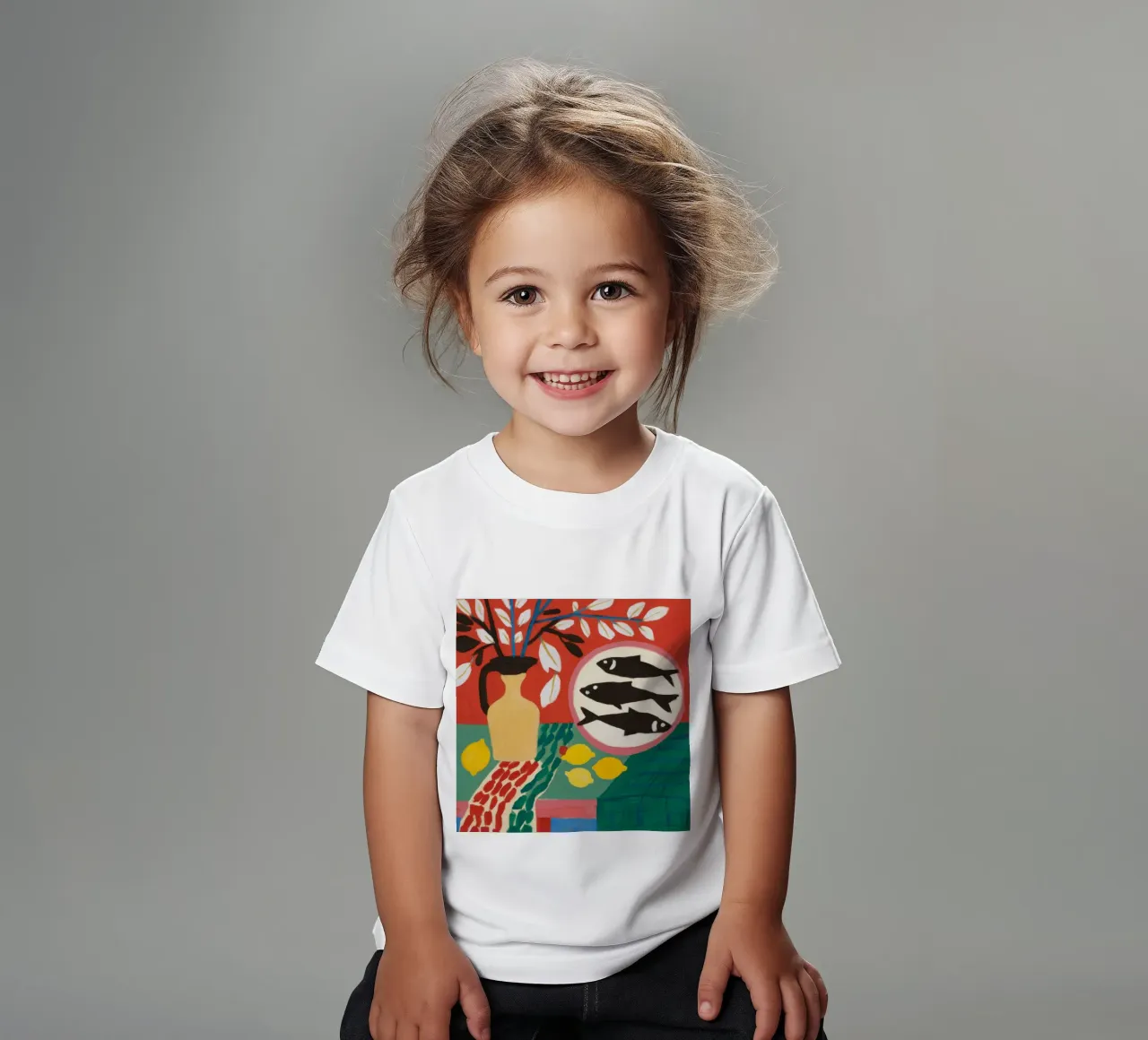 Three Fish Stillness kids t-shirt by Dawn Light