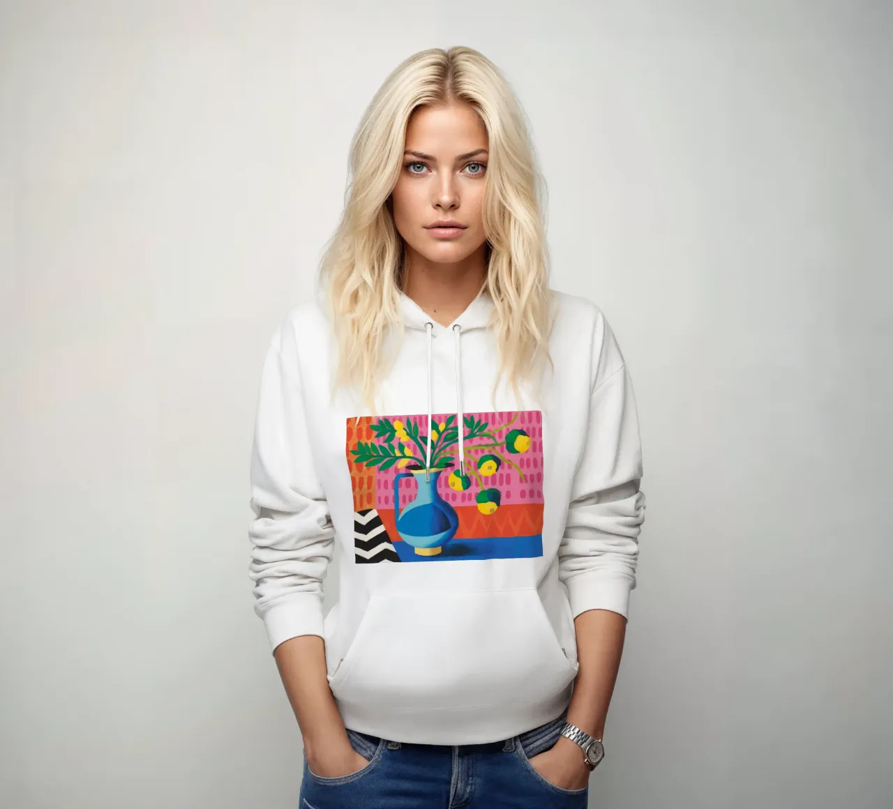 Zig Zag Bloom felpa con cappuccio da Dawn Light