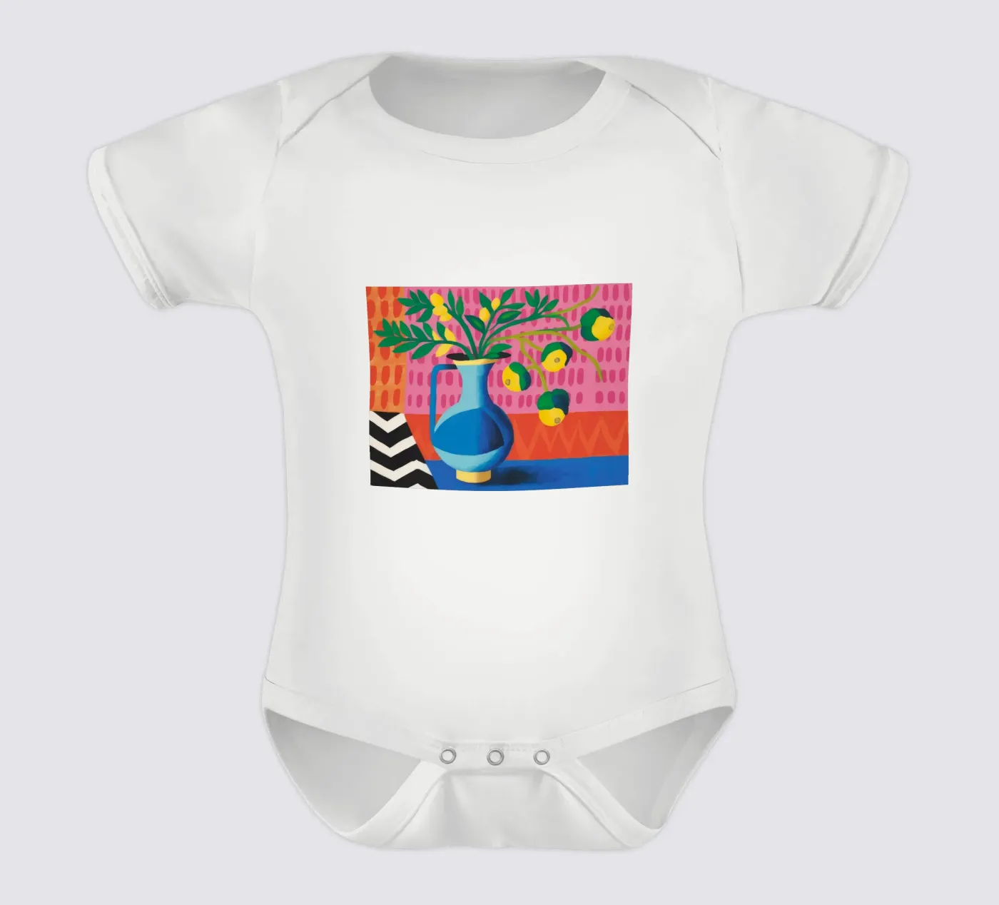 Zig Zag Bloom Kurzarm Babybody von Dawn Light