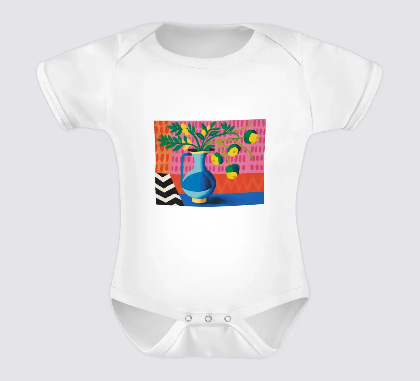 Zig Zag Bloom Kurzarm Babybody von Dawn Light
