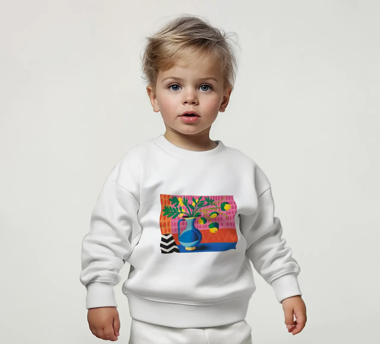 Zig Zag Bloom baby sweatshirt by Dawn Light