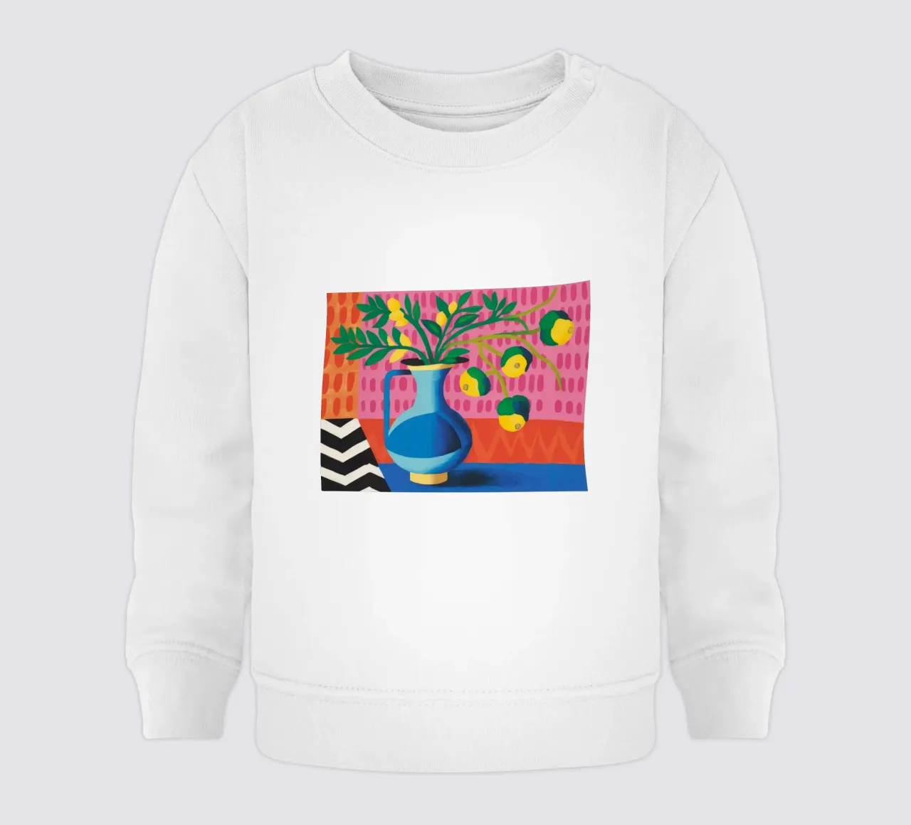 Zig Zag Bloom baby sweatshirt by Dawn Light