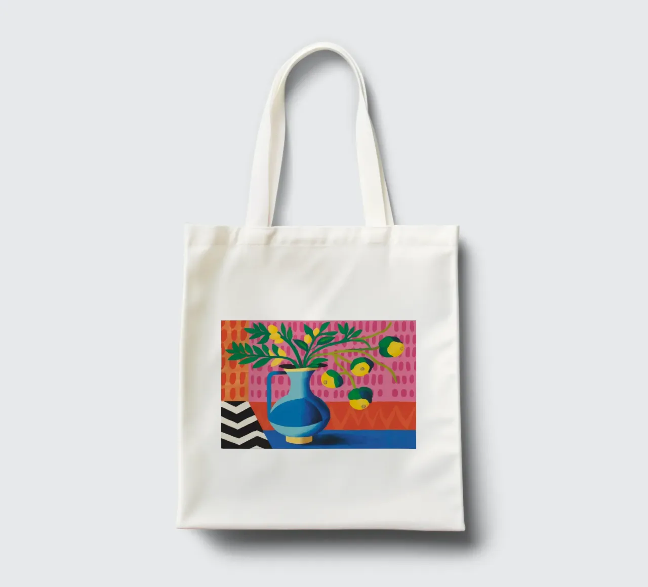 Zig Zag Bloom borsa in juta da Dawn Light