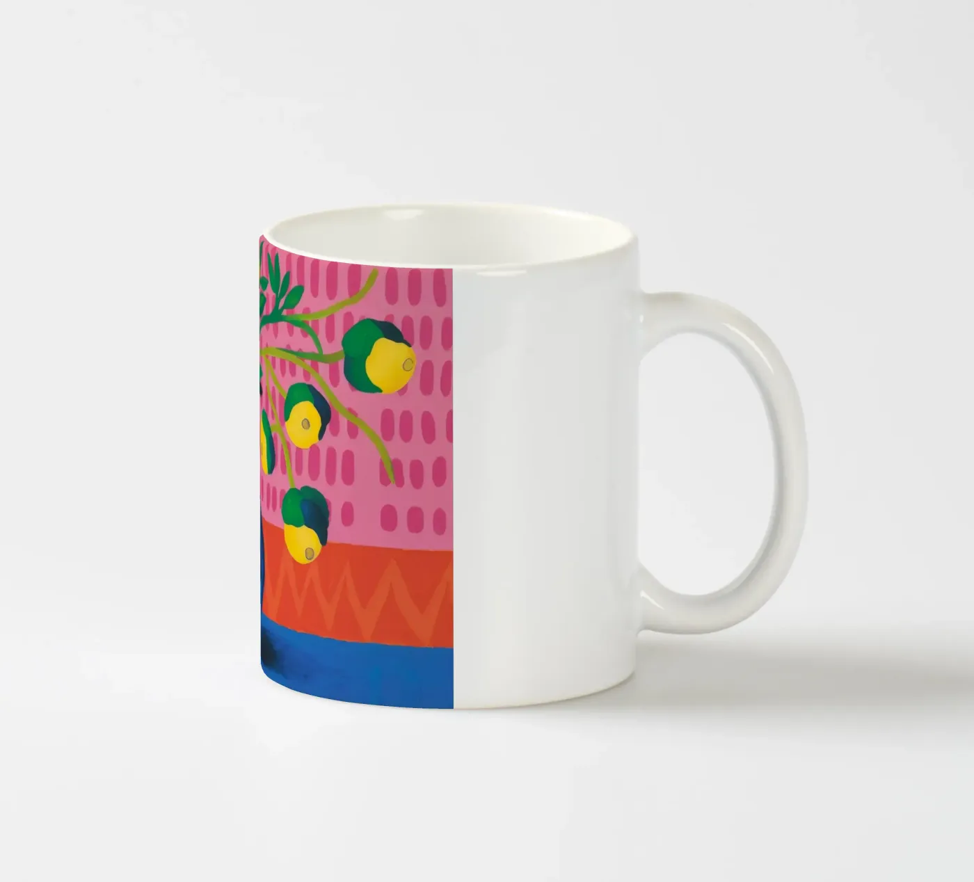 Zig Zag Bloom ceramic mug by Dawn Light