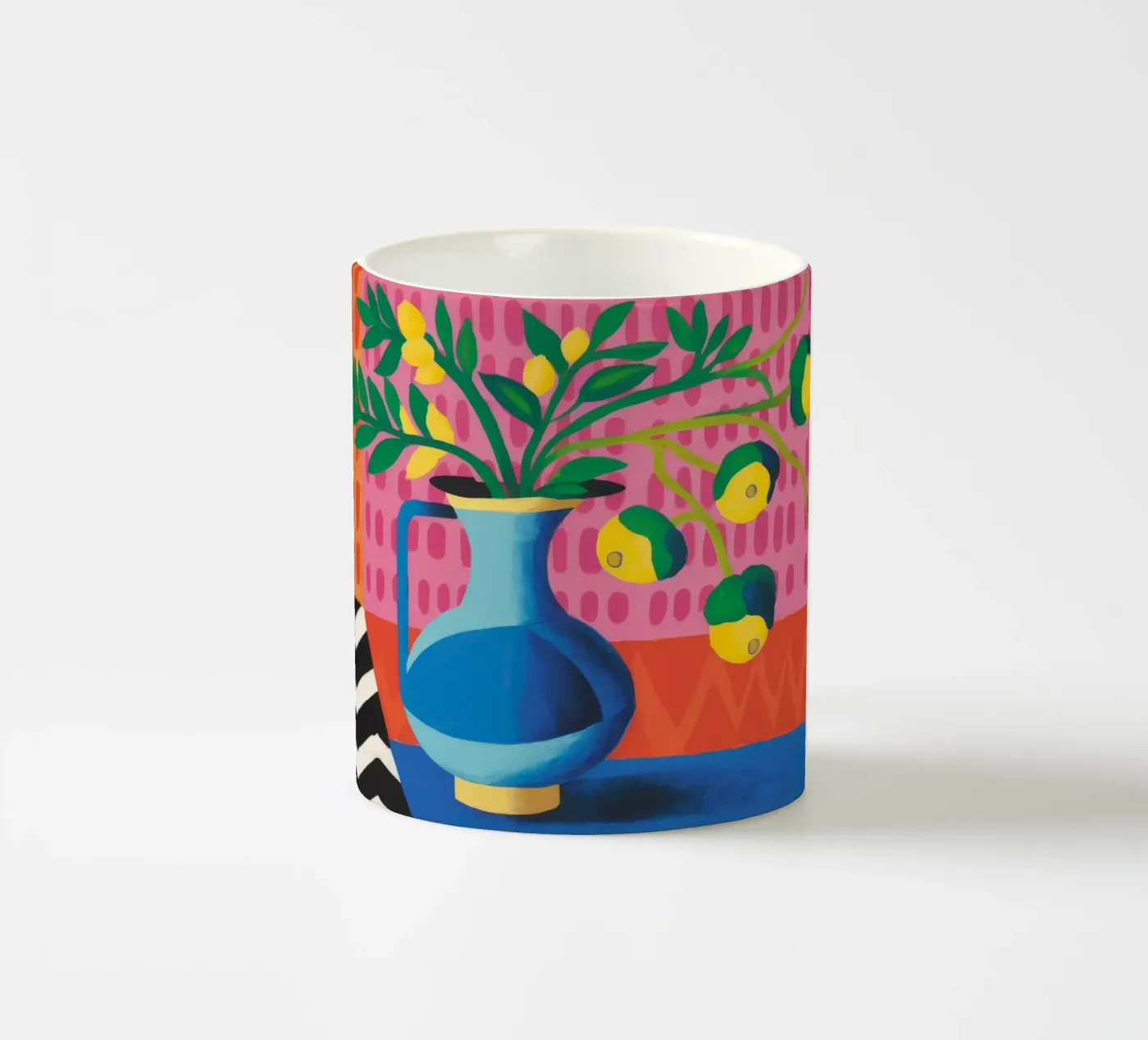 Zig Zag Bloom ceramic mug by Dawn Light