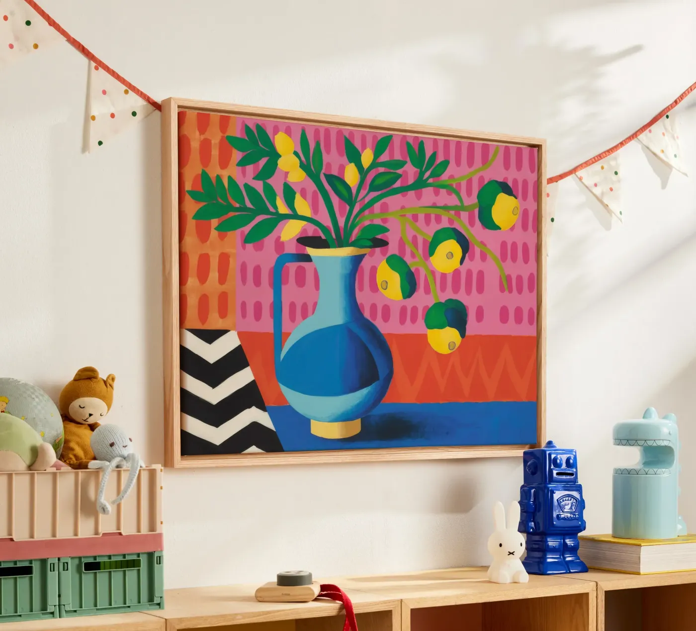 Zig Zag Bloom canvas by Dawn Light