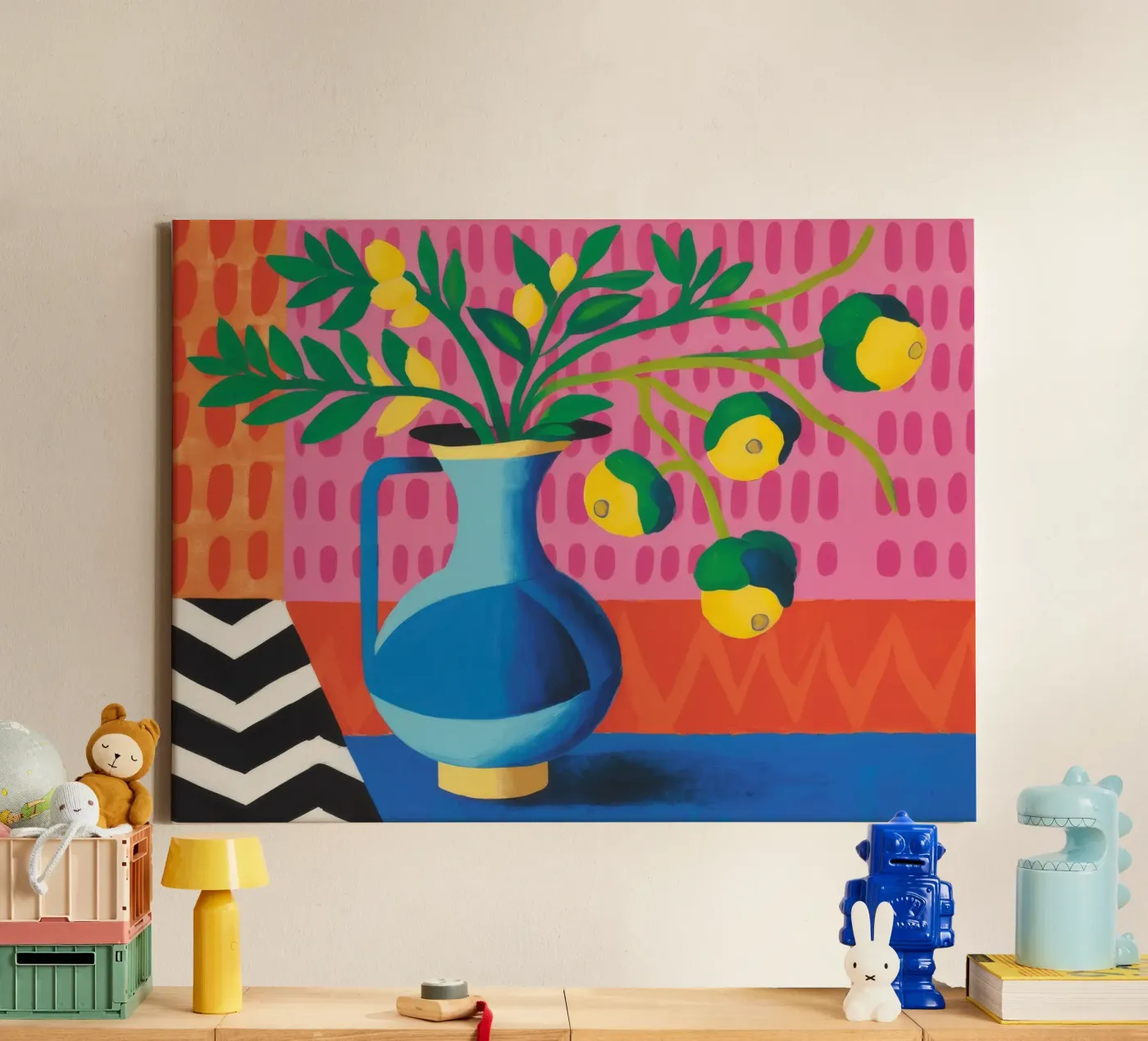 Zig Zag Bloom canvas by Dawn Light