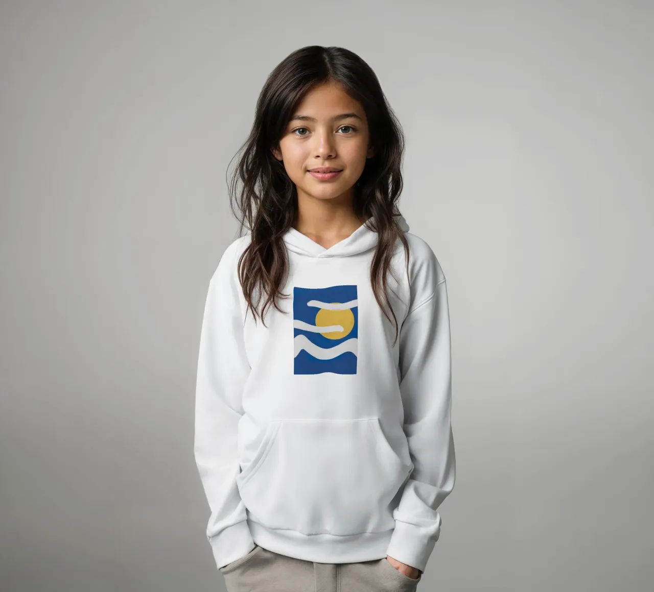 Azure Dream Waves kids hoodie by Dawn Light