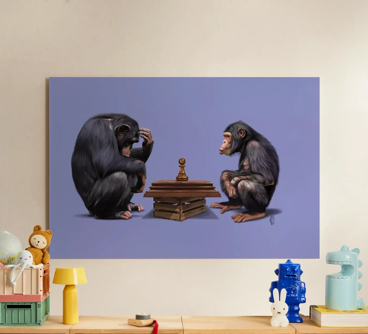 The Pawns (Colour) plexiglass da Rob Art | Illustration