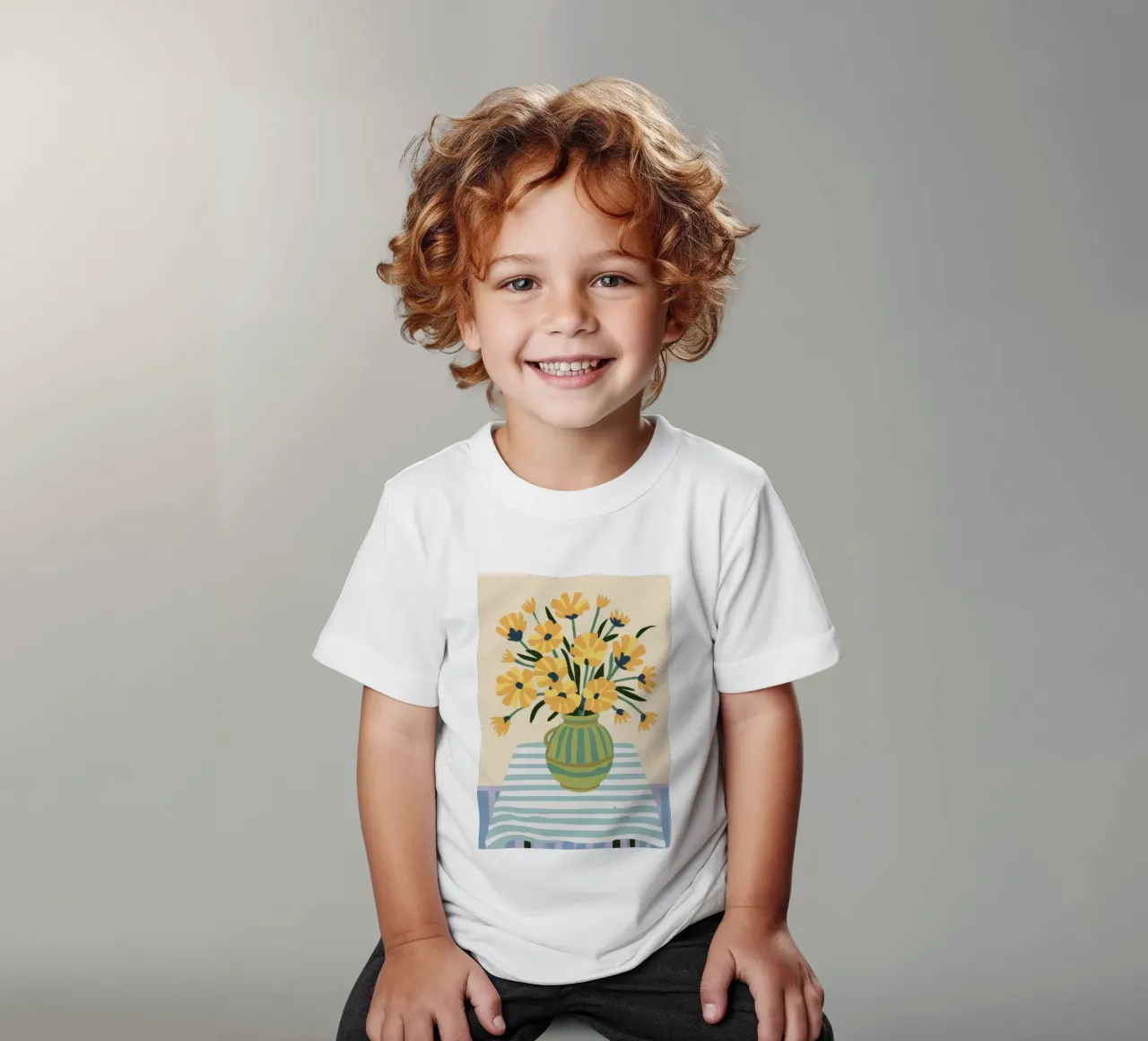 Golden Bloom Serenity kids t-shirt by Dawn Light
