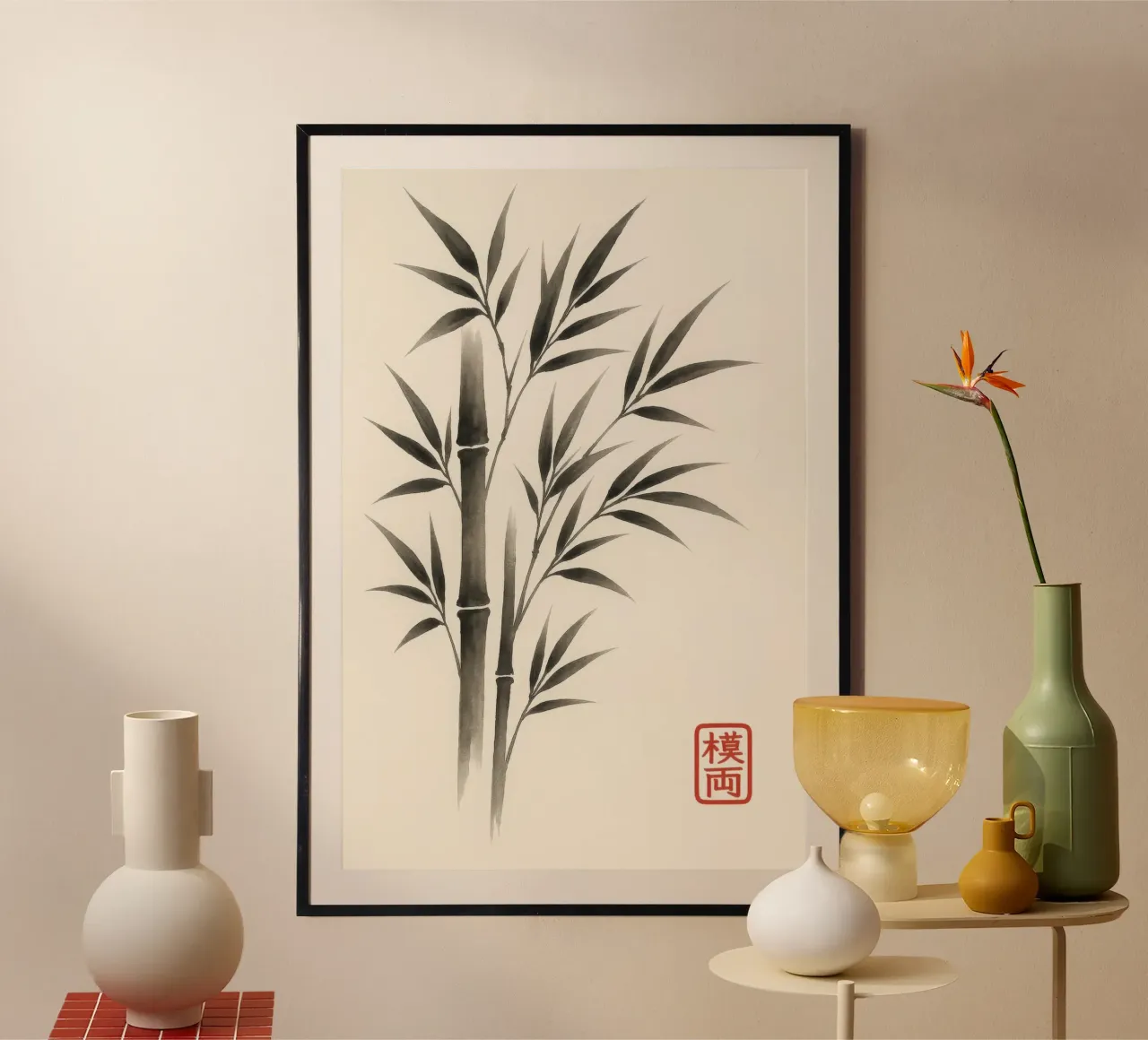 Bambù in stile giapponese Sumi-e carta hahnemühle da Moqro Home Decoration