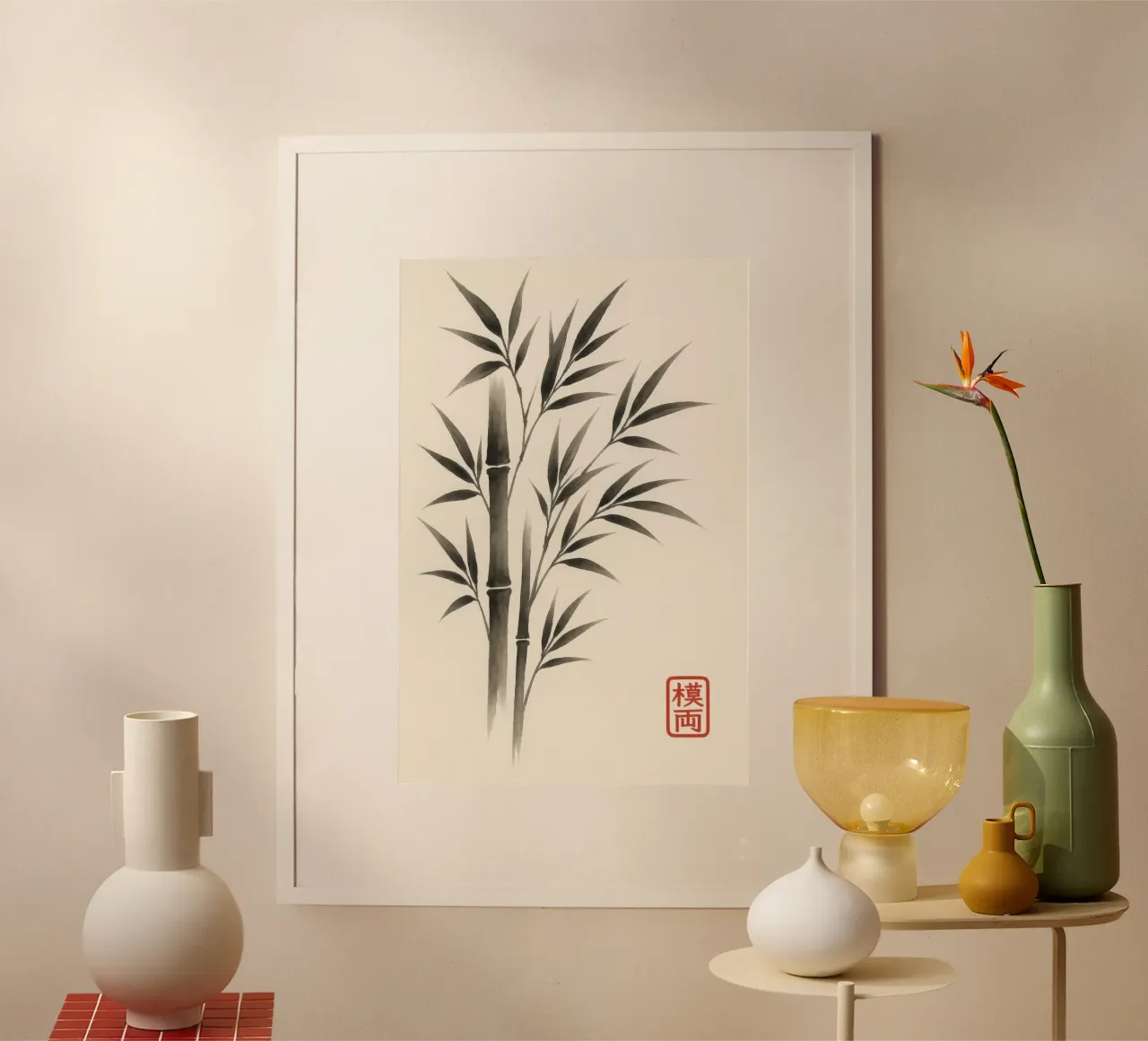 Bambù in stile giapponese Sumi-e carta hahnemühle da Moqro Home Decoration