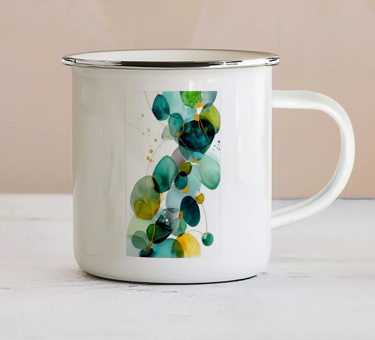 Astrazione n. 6 tazza in smalto da Justyna Jaszke JBJart