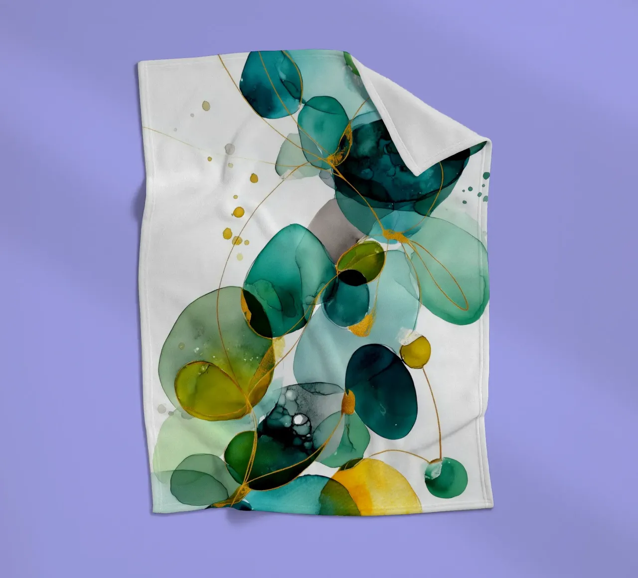 Abstraction no 6 fleece blanket by Justyna Jaszke JBJart