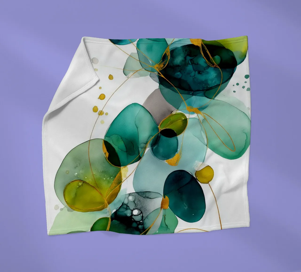 Abstraction no 6 fleece blanket by Justyna Jaszke JBJart