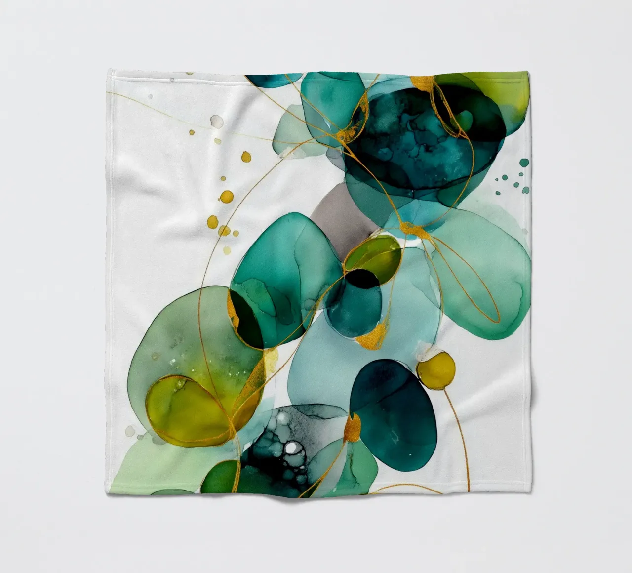 Abstraction no 6 fleece blanket by Justyna Jaszke JBJart