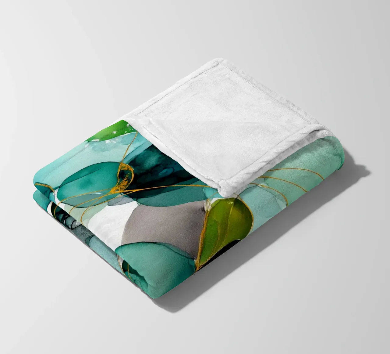 Abstraction no 6 fleece blanket by Justyna Jaszke JBJart