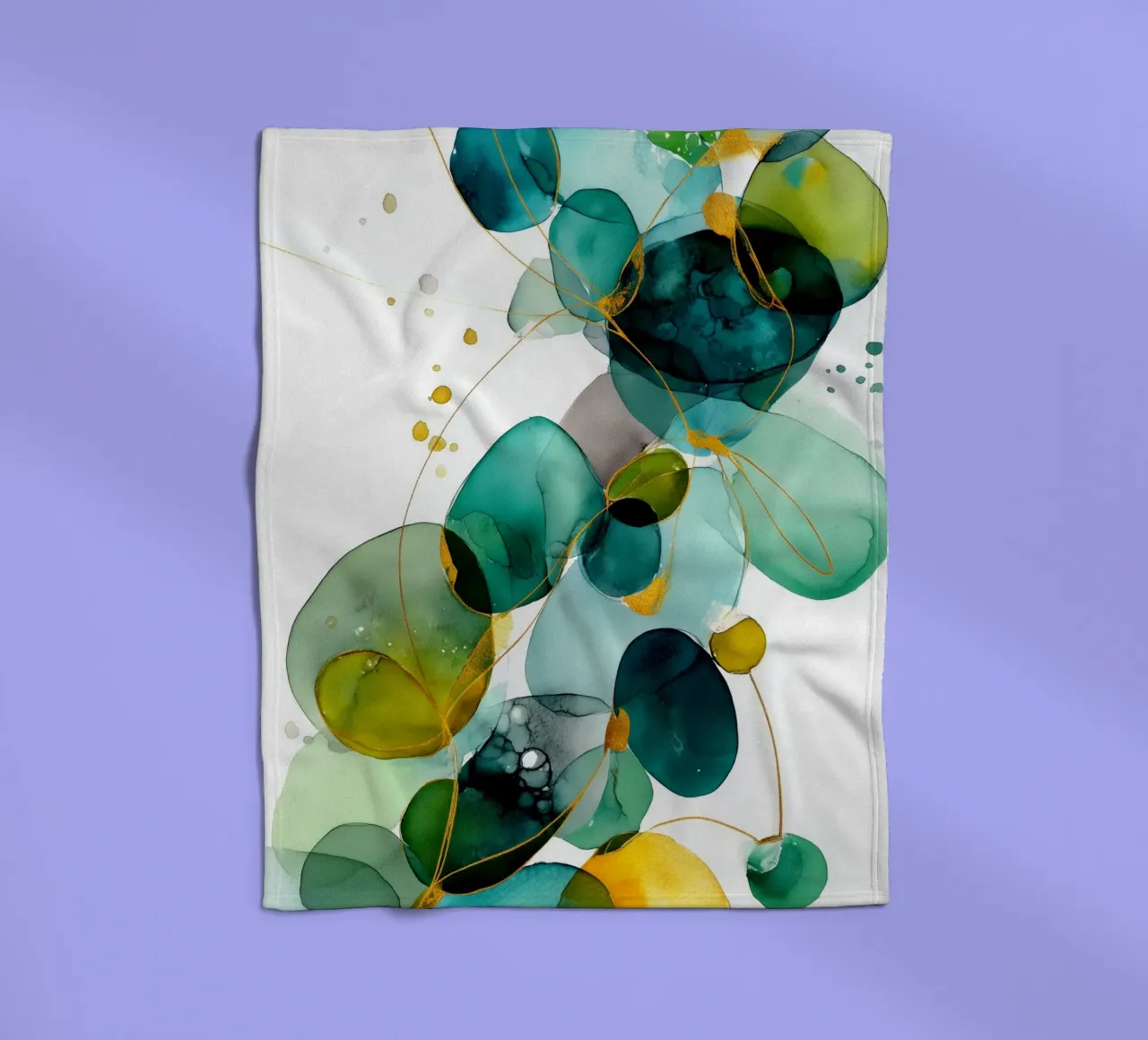 Abstraction no 6 fleece blanket by Justyna Jaszke JBJart