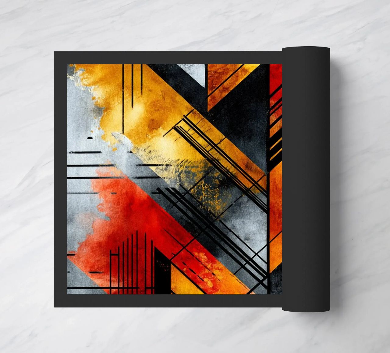 Abstraction no 7 paillasson de Justyna Jaszke JBJart
