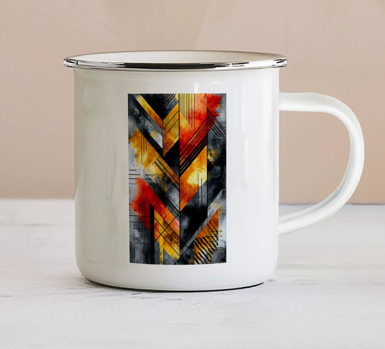 Astrazione n. 7 tazza in smalto da Justyna Jaszke JBJart