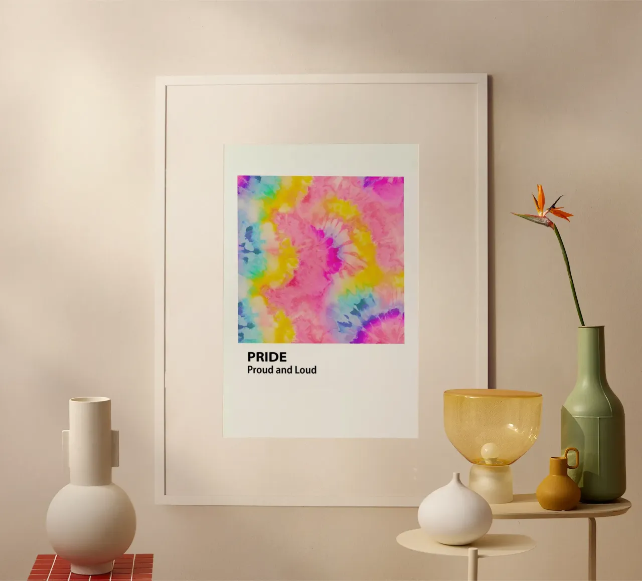 Proud And Loud poster con telaio in legno da cafelab