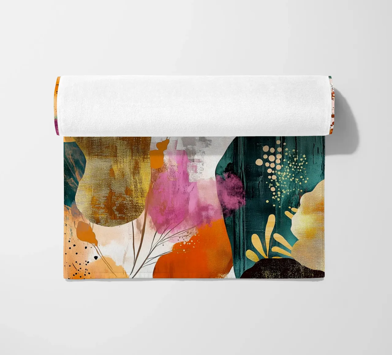 Abstraction no 9 beach towel by Justyna Jaszke JBJart