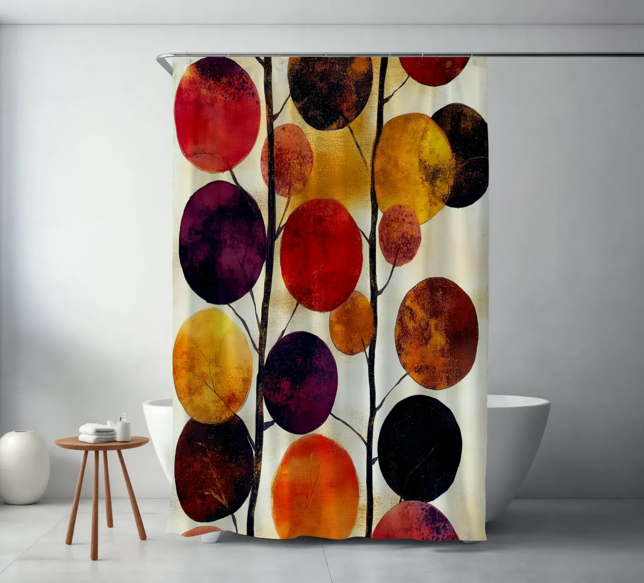 Abstraction no 10 shower curtain by Justyna Jaszke JBJart