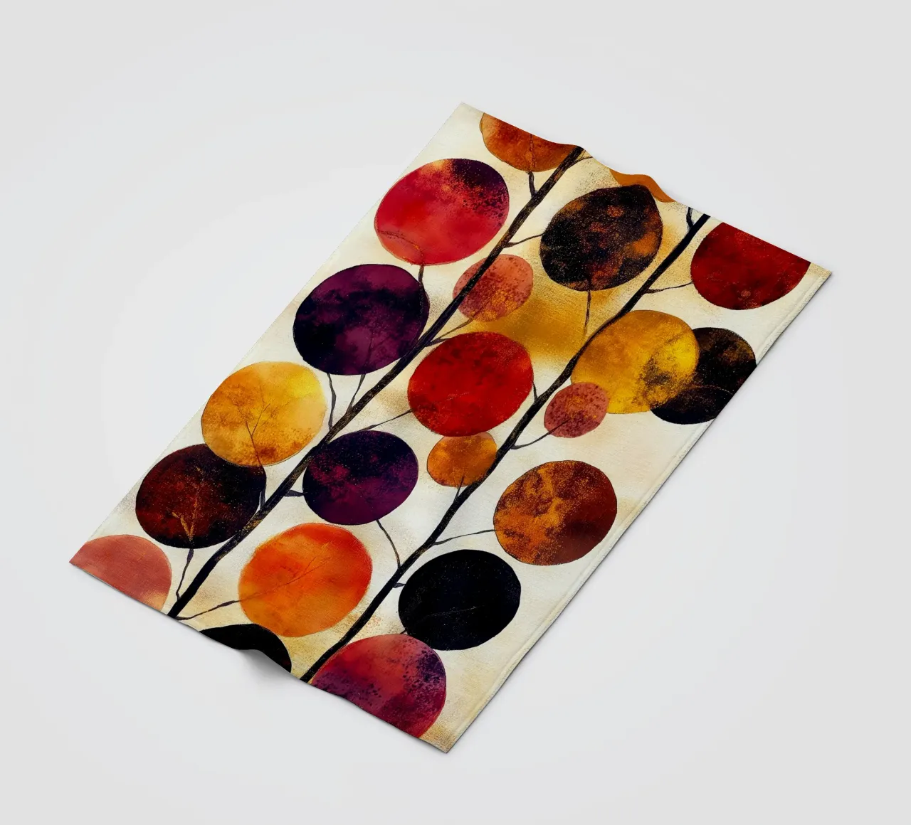 Abstraction no 10 fleece blanket by Justyna Jaszke JBJart