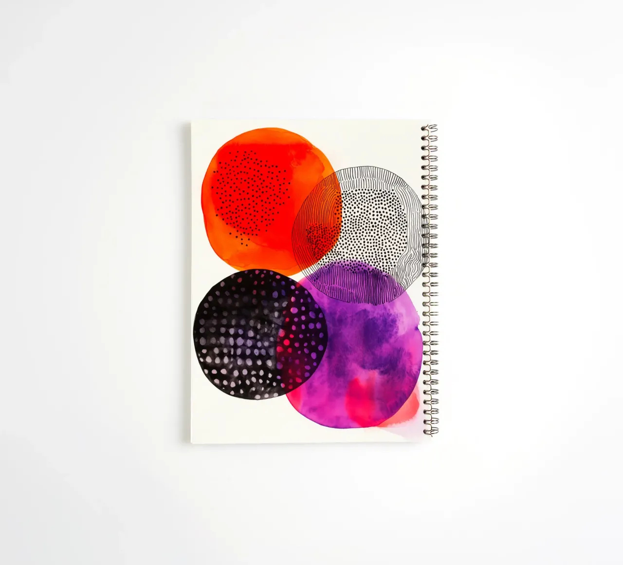 Abstraction no 11 spiral notebook by Justyna Jaszke JBJart