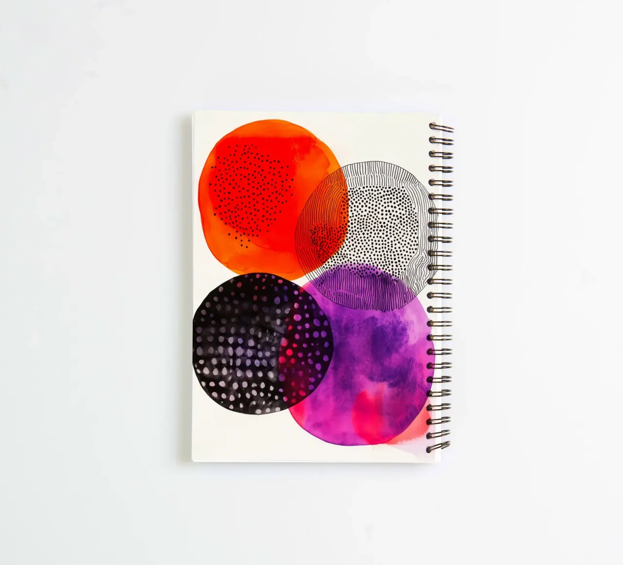 Abstraction no 11 spiral notebook by Justyna Jaszke JBJart