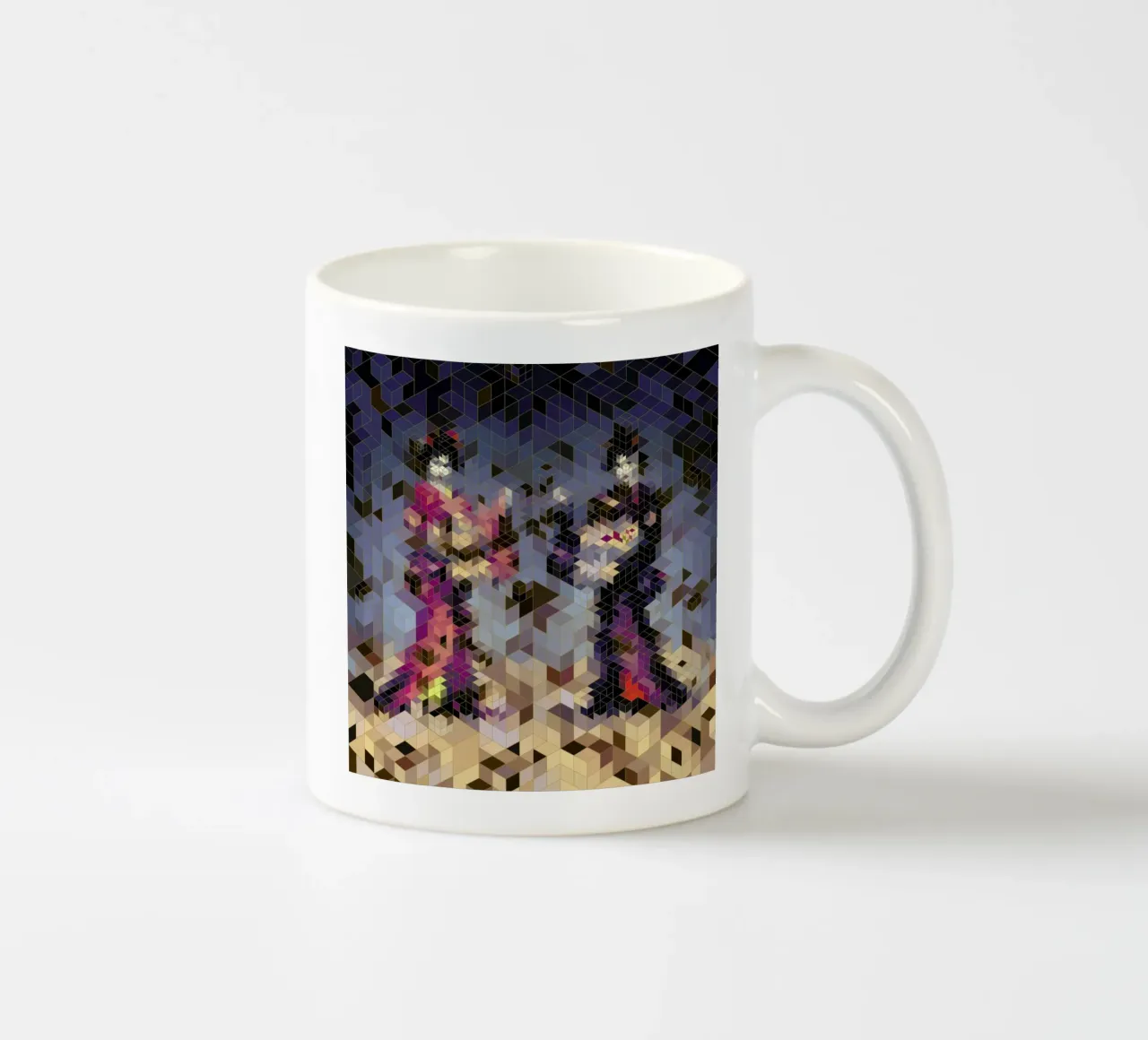 Two Geishas tazza in ceramica da Angelo Cerantola